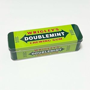 Wrigley's Doublemint Chewing Gum Metal Tin Container EMPTY